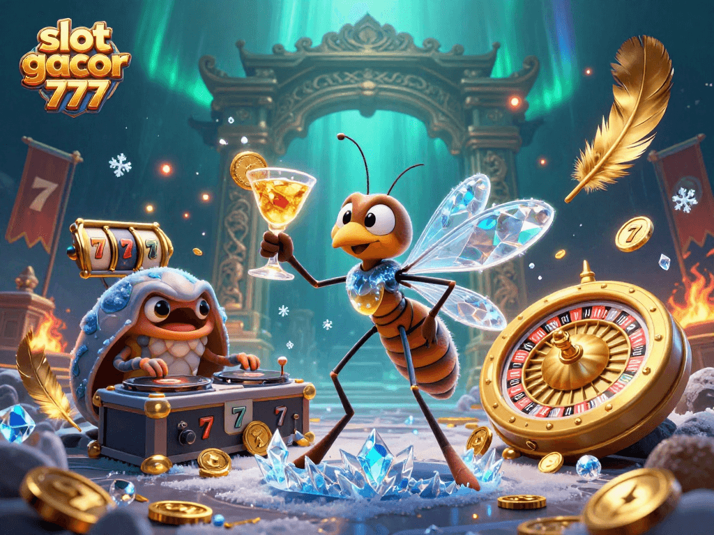 Experience thrilling slot gacor 777 action with an extraordinary casino-themed 3D illustration featuring vibrant characters.