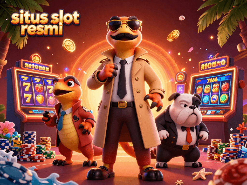 Engage with the vibrant slots at situs slot resmi featuring playful raptors and casino elements.