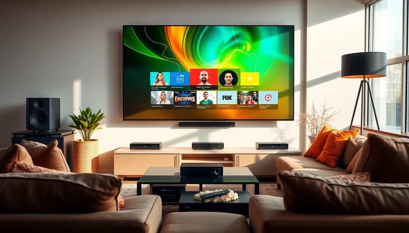 Experience seamless viewing with iron IPTV in a modern living room setup.