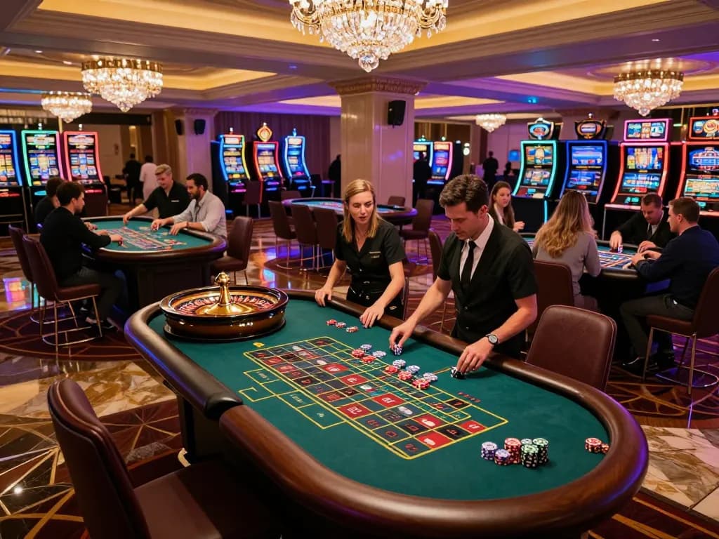 Players enjoy thrilling roulette games at the trang chủ 28bet casino, with vibrant atmosphere and exciting gameplay.