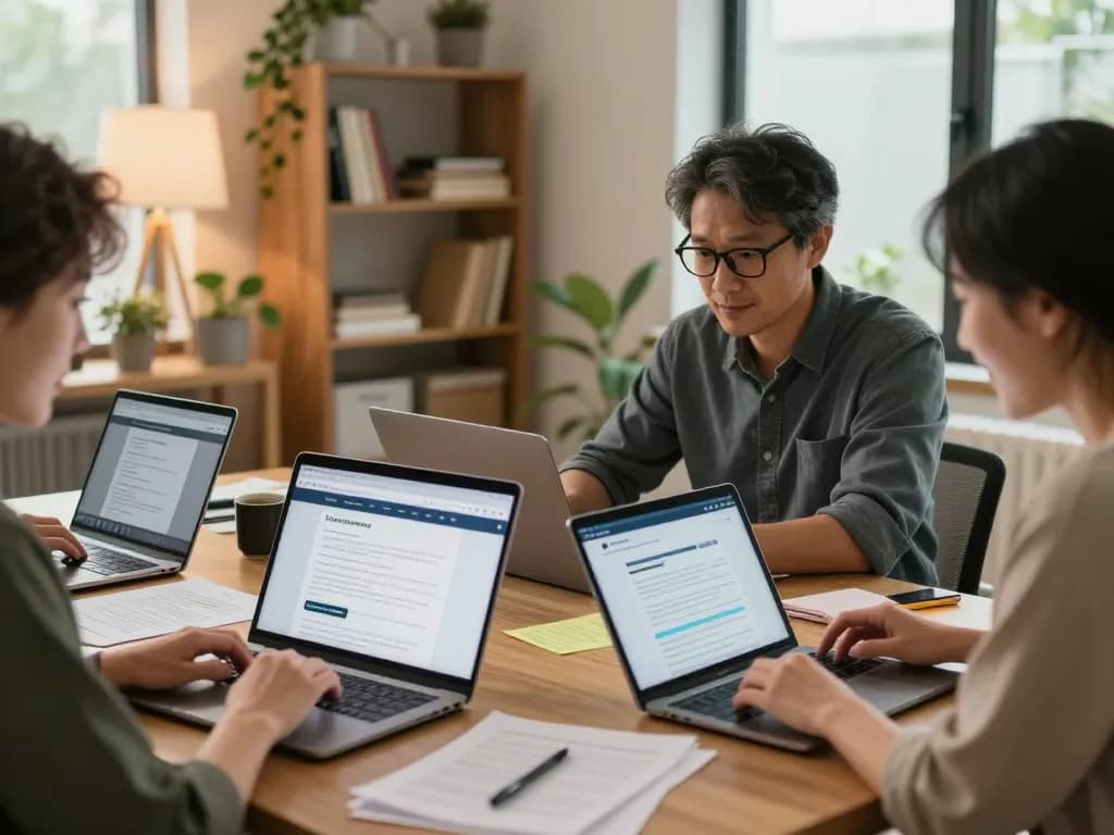 Individuals reading articles online while breaking paywalls, showcasing a collaborative atmosphere. Read full article tips and strategies.