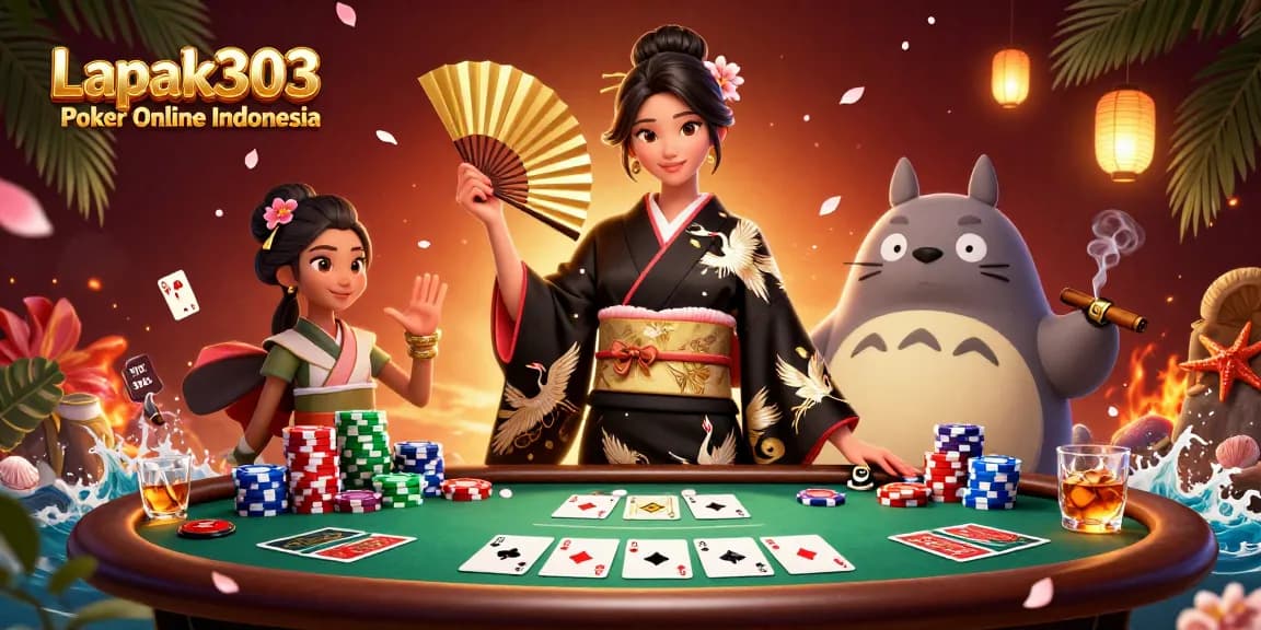 Join the action at Lapak303 Poker Online Indonesia with rich poker visuals and captivating characters.