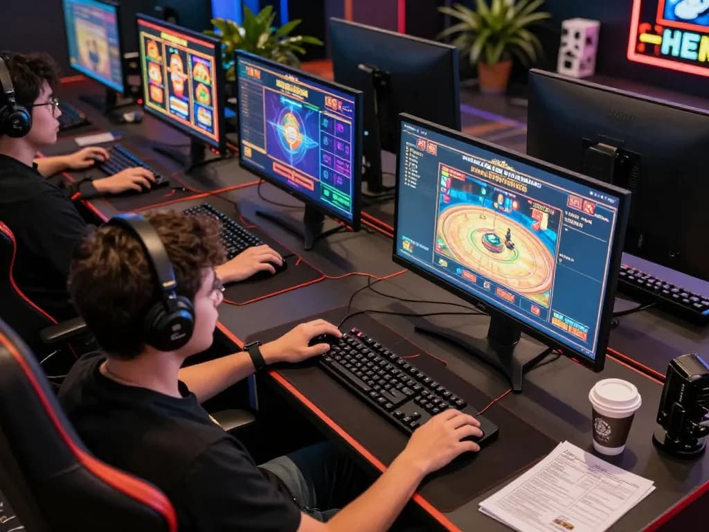 Join the gaming excitement by สมัครสมาชิก bk8 at a modern online casino setup, showcasing strategic gameplay.