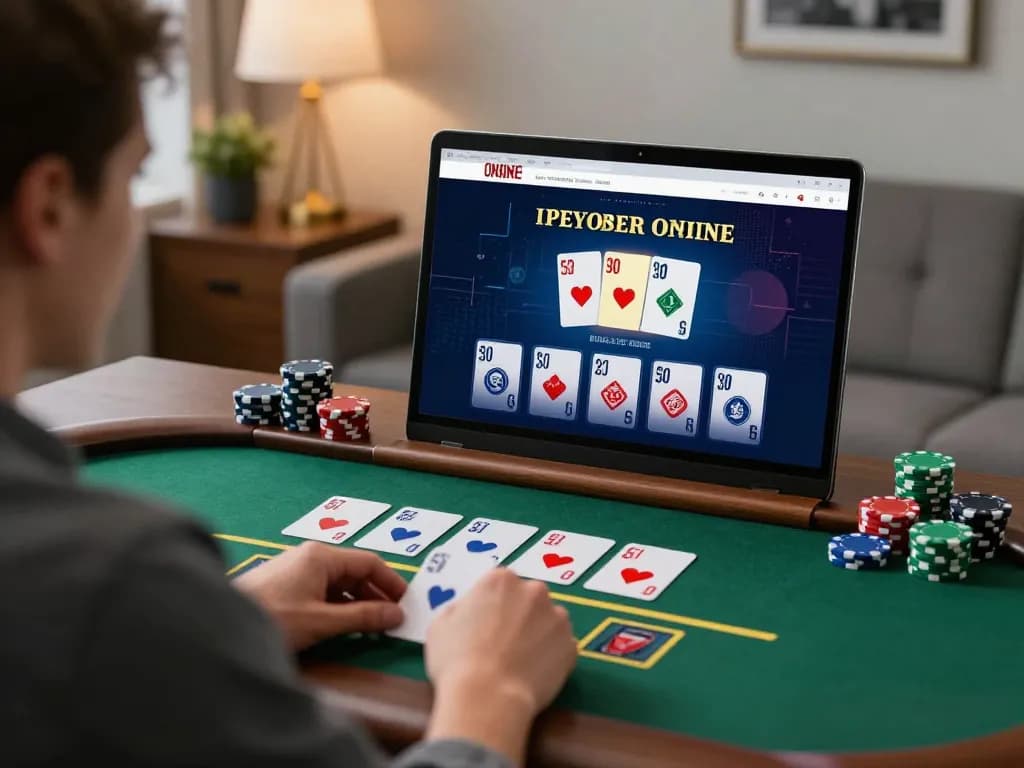 SC88 player strategizing during an online blackjack game at home