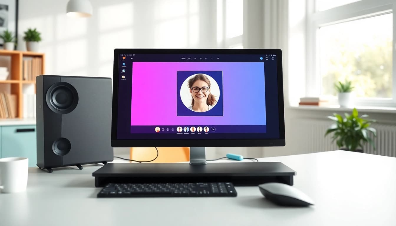 Circular image cropping tool in a bright workspace showcasing a user-friendly interface.