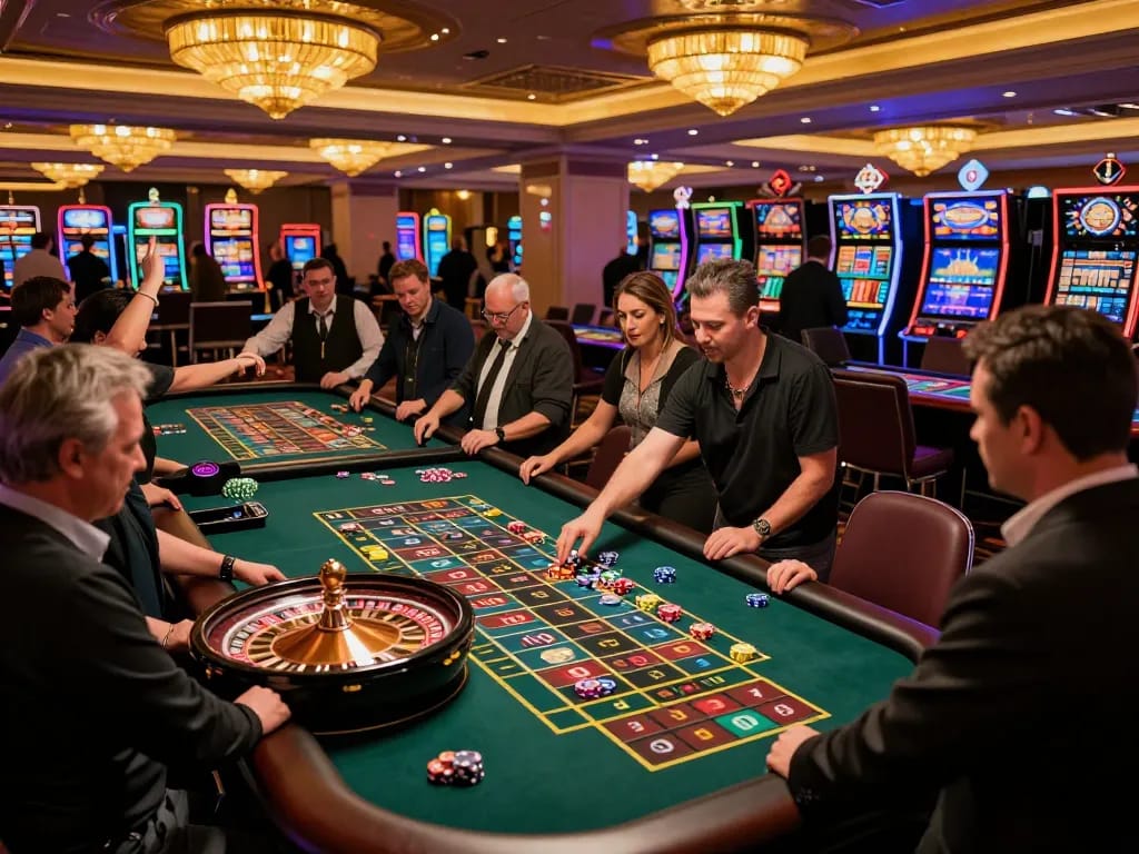Witness the thrill of betting at a lively roulette table, featuring the energetic atmosphere of 88i casino.