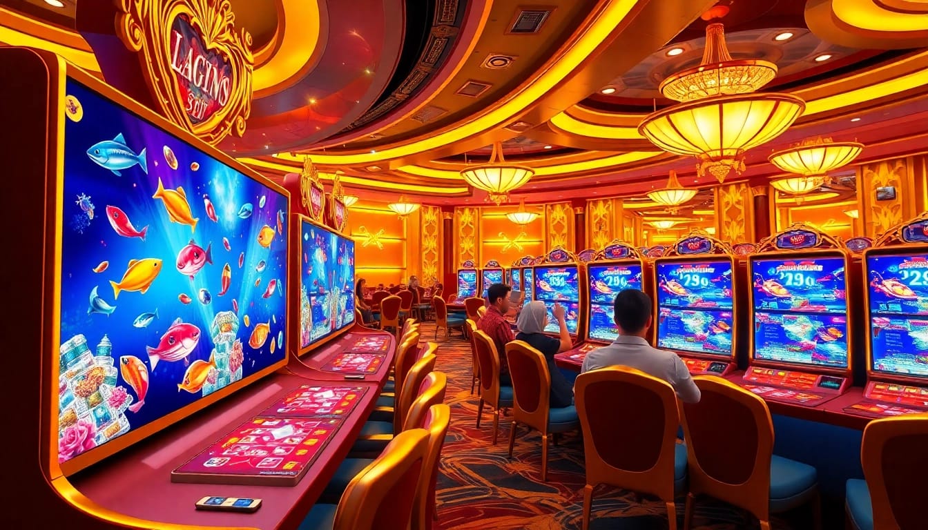 Experience thrilling bắn cá đổi thưởng gameplay with vibrant visuals and engaging elements.