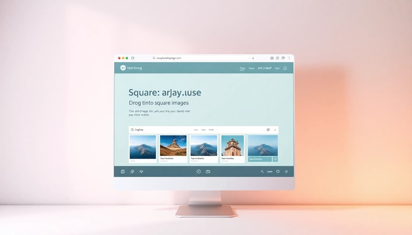 Transform image to square online easily with user-friendly tools and colorful interface.