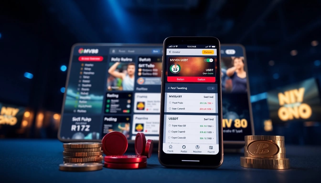 Engaging MV88 online betting interface emphasizing secure USDT transactions.