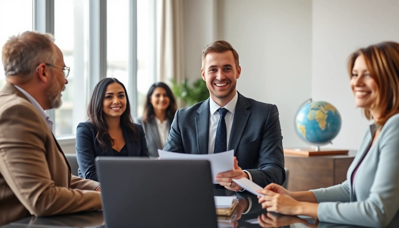 Experienced immigration lawyer in Perth providing consultation to clients, symbolizing trust and expertise.