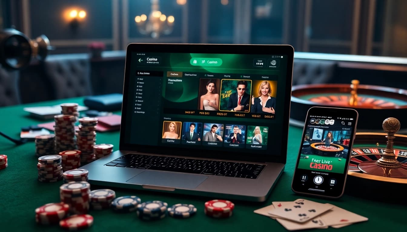 Vivez l'excitation du casino en ligne avec des éléments de jeu vibrants et une ambiance luxueuse.