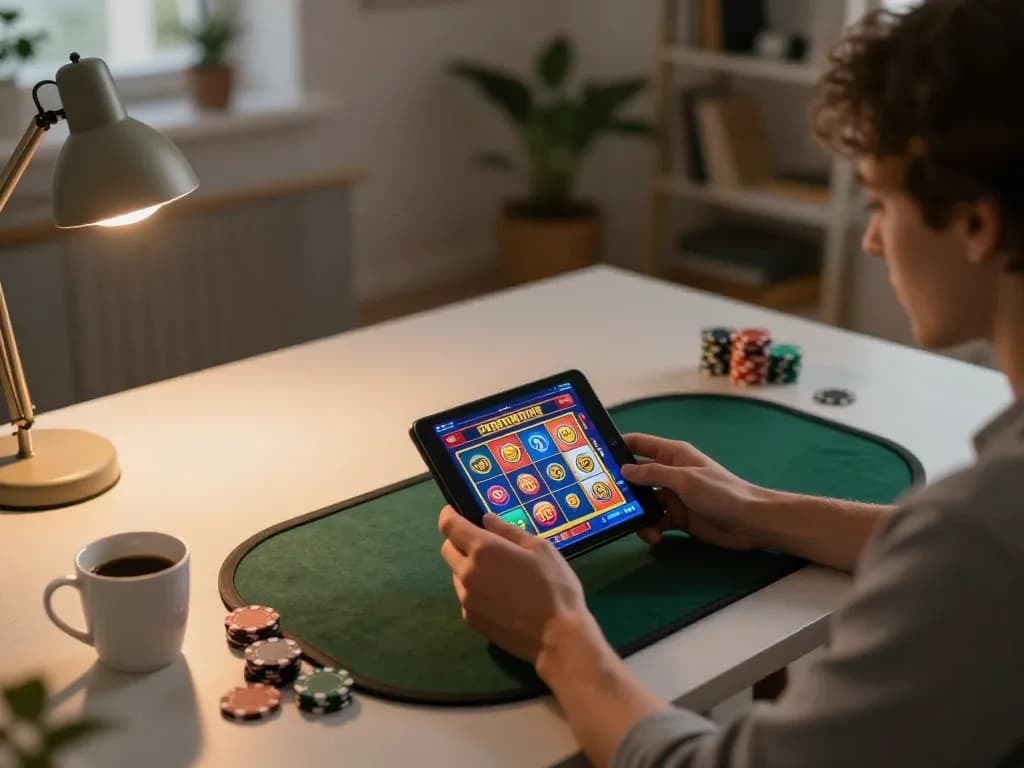 Engaging with g28 slot game app on mobile, showcasing vibrant interface and cozy home setting