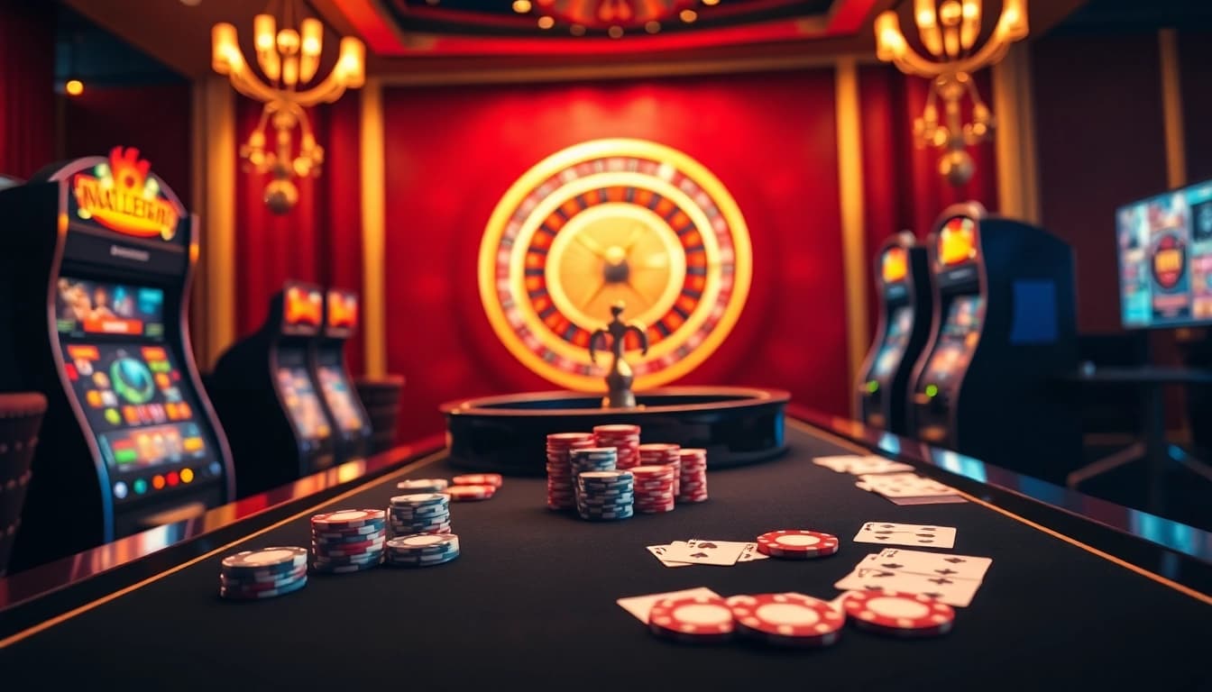 Vivez l'excitation du casino en ligne avec une interface de jeu en ligne élégante et des éléments de casino vibrants.