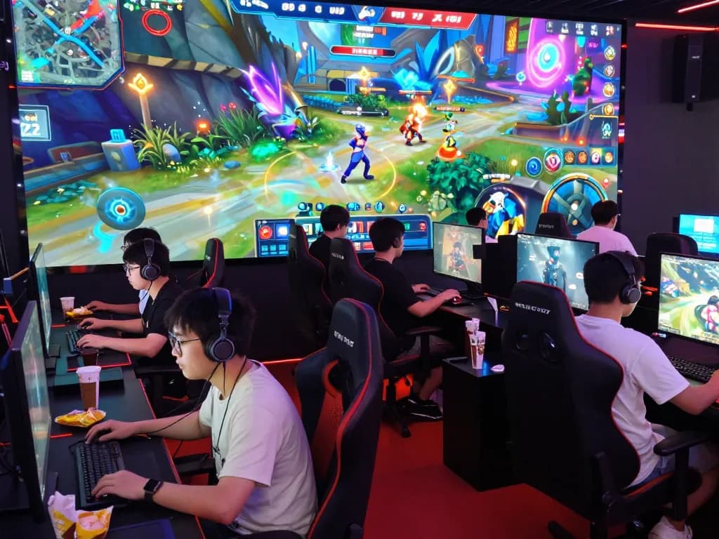 Exciting online gaming moment at VEGASSLOT77 showcasing diverse players in an immersive virtual environment.