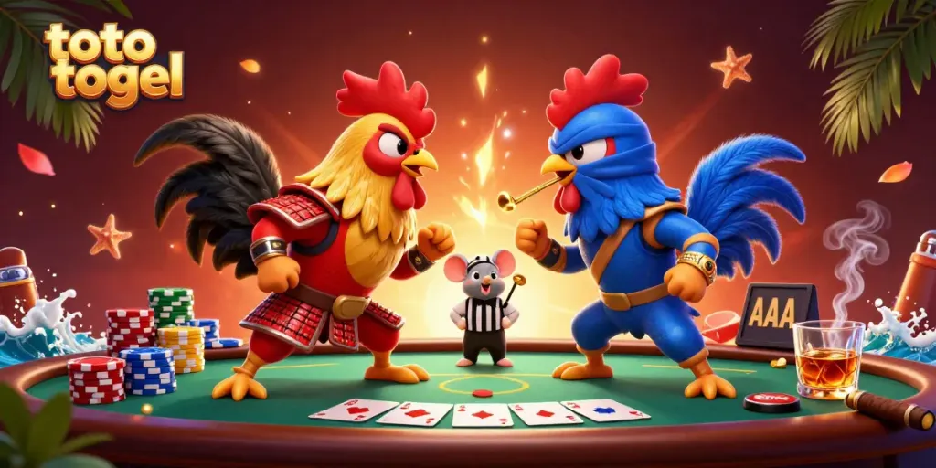 Menangkan toto togel dalam duel ayam jantan 3D yang dramatis dengan elemen kasino yang kaya.