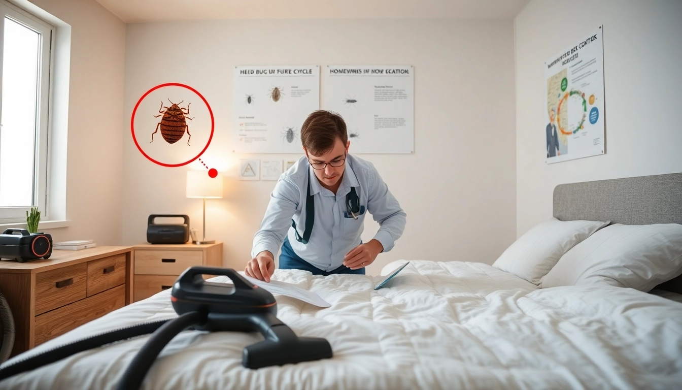Understanding bed bug exterminator cost through a professional's inspection in a home setting.