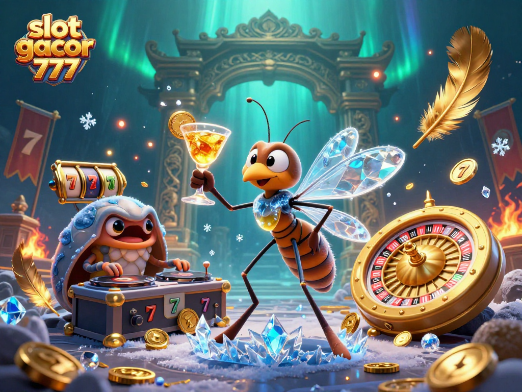 Experience thrilling slot gacor 777 action with an extraordinary casino-themed 3D illustration featuring vibrant characters.