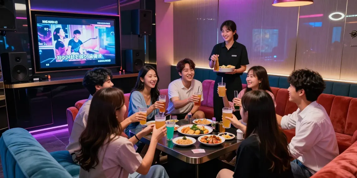 인천쓰리노에서 친구들과 즐거운 밤을 보내는 장면, 화려한 조명과 아늑한 환경에서 특별한 유흥 문화를 체험하고 있는 모습.