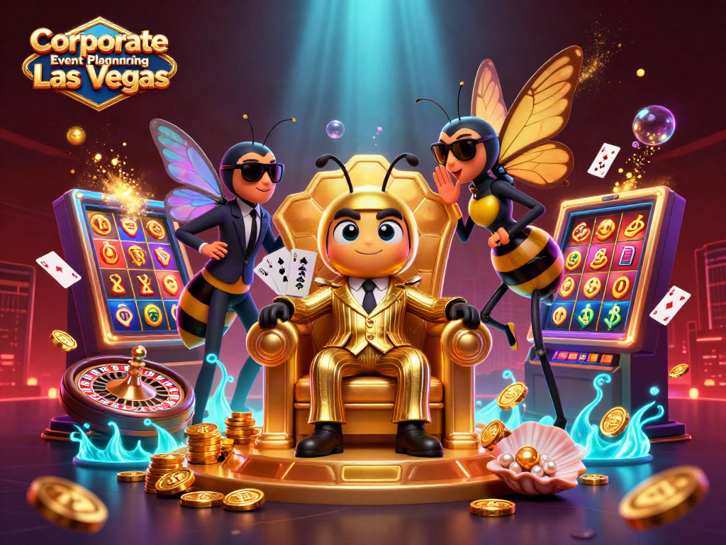 Experience Corporate Event Planning Las Vegas with dynamic slots and a vibrant casino theme.