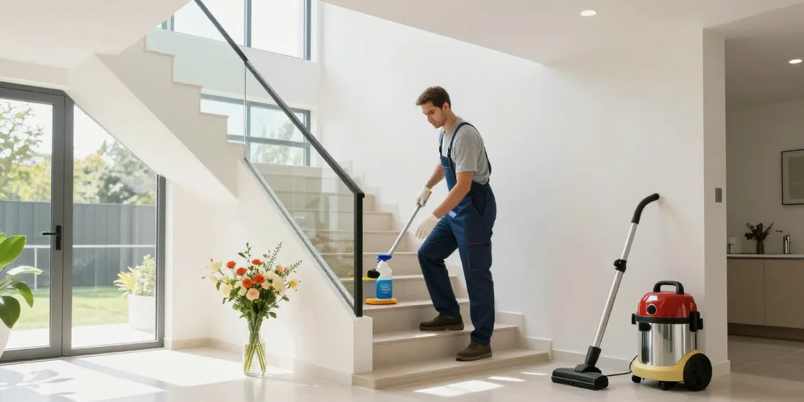Treppenhausreinigung durch Fachkräfte in modernen Wohnhäusern für Sauberkeit und Hygiene