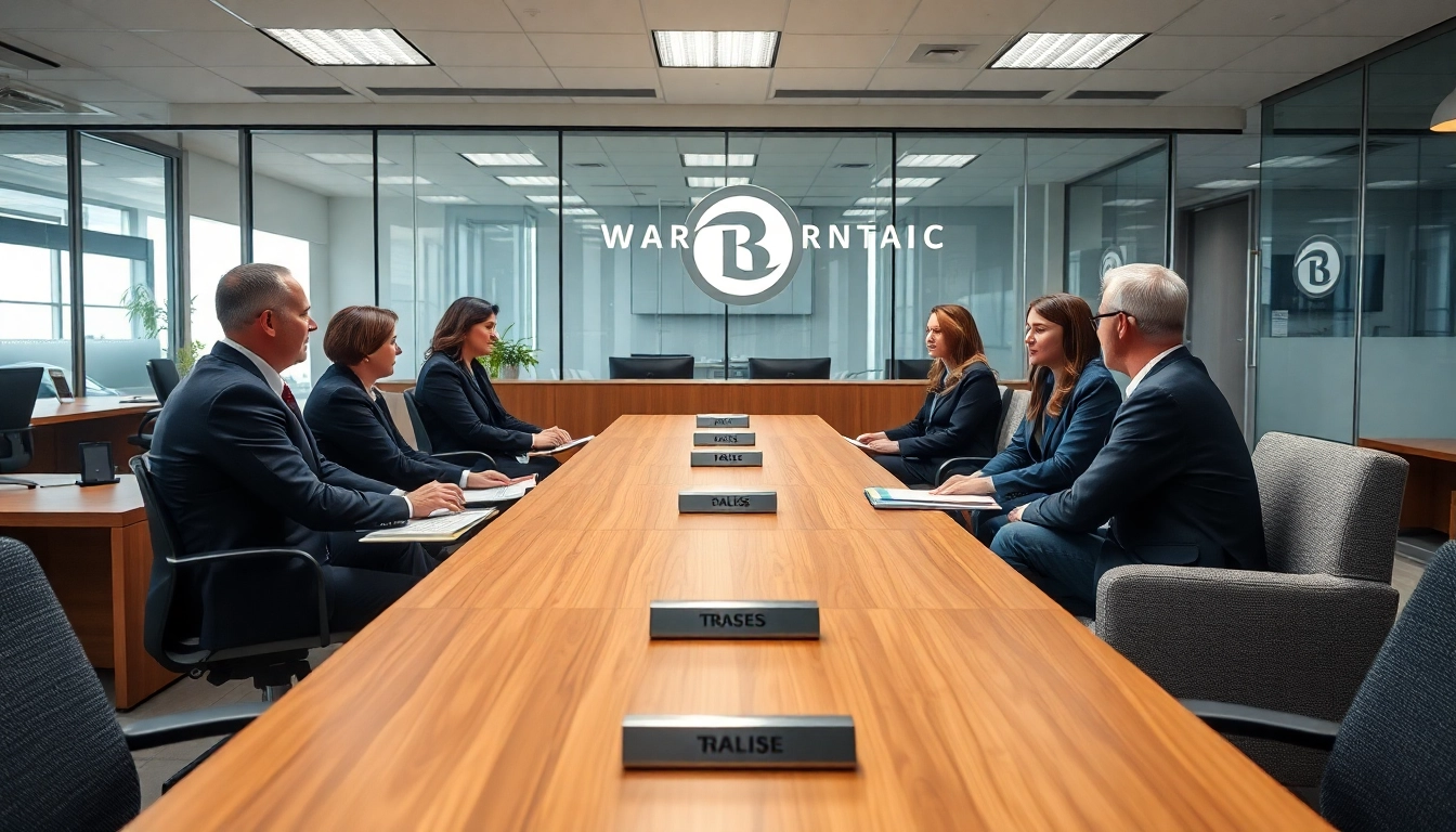 Discussing vehicle service contract provider options in a professional office.