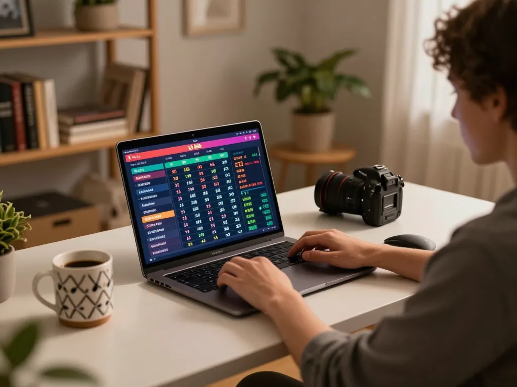 Lô đề online gameplay on a laptop showcasing vibrant betting options in a cozy home setting.