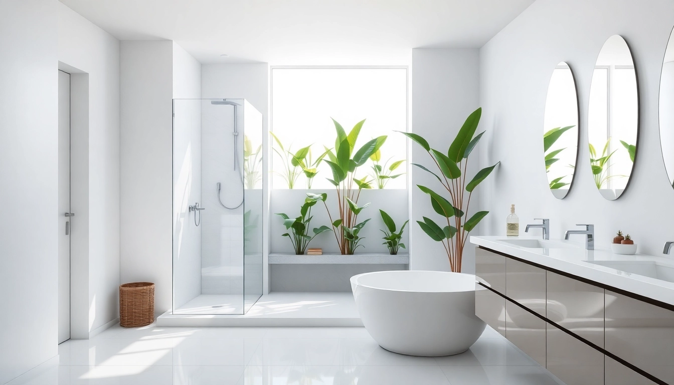 Explore stunning bathroom renovations near me featuring a modern design and elegant fixtures.