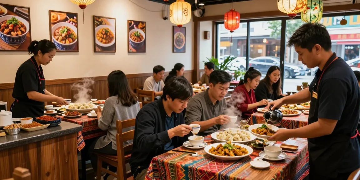 Enjoying authentic momos and curry at rokok88's vibrant dining scene