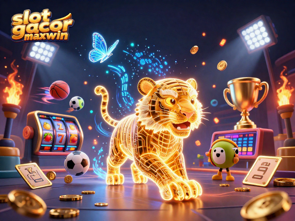 Spin and win with slot gacor maxwin in this vibrant casino-themed digital illustration.