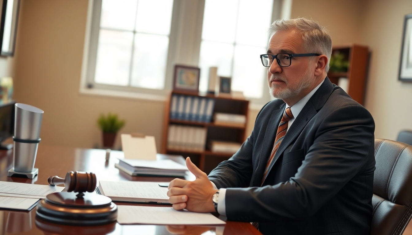 Truck accident attorney Clearwater consulting a client, emphasizing professionalism and trust.