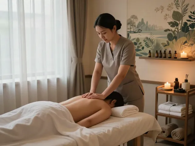Experience tranquil 인덕원출장마사지 in a serene wellness environment with soothing elements.