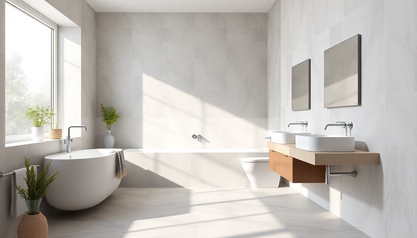 Effiziente Badezimmerlösungen von sonni sanitär GmbH in modernem Design präsentieren.