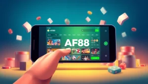 AF88 online betting platform on mobile, highlighting simple navigation and diverse games.