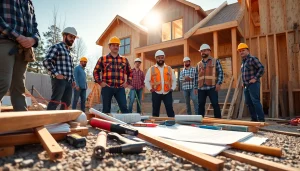 New Jersey General Contractor supervising a construction team at a residential project site.
