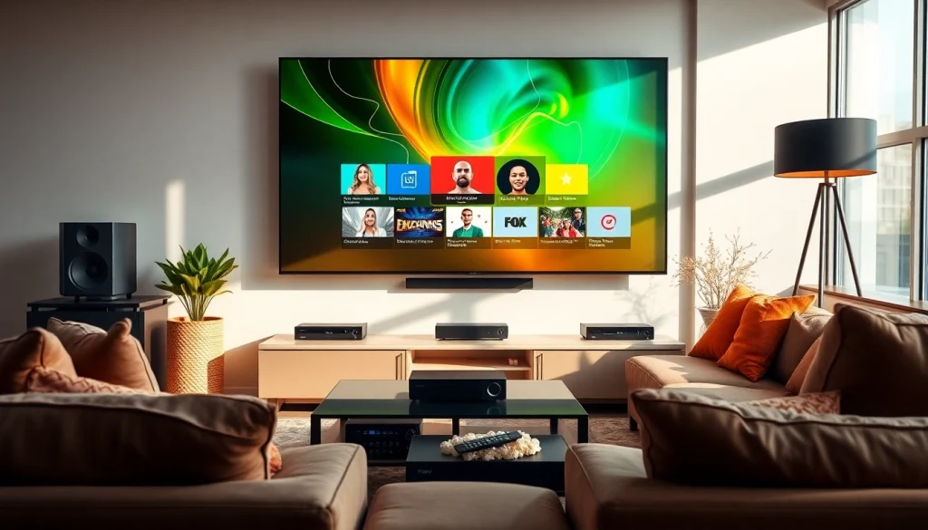 Experience seamless viewing with iron IPTV in a modern living room setup.