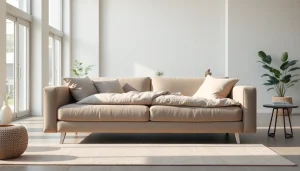 Discover elegant sofa beds UK, featuring a plush design perfectly complemented by natural light.