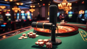 Capturing the excitement of gambling with the MV88 microphone recording casino atmosphere.