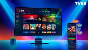 TV88 online gambling platform interface showcasing diverse game options and a user-friendly experience.