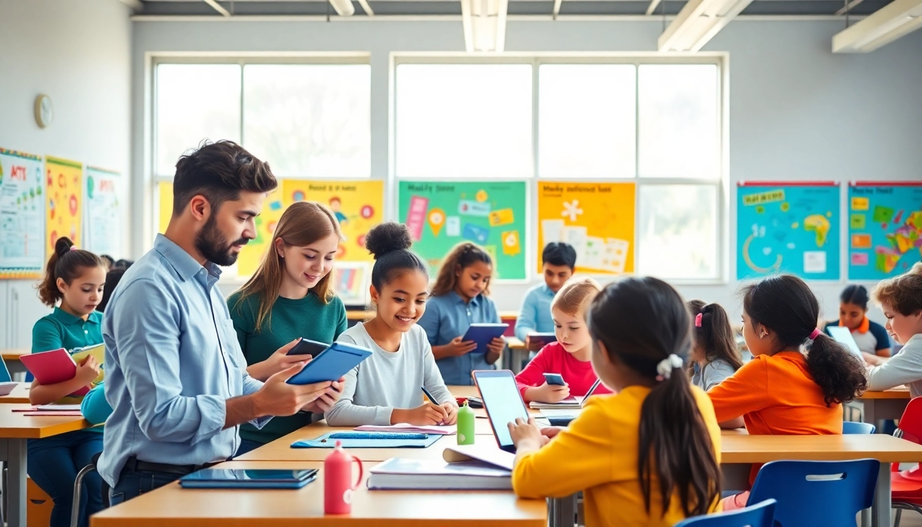 Students participating in dynamic activities that enhance Education in a vibrant classroom setting.