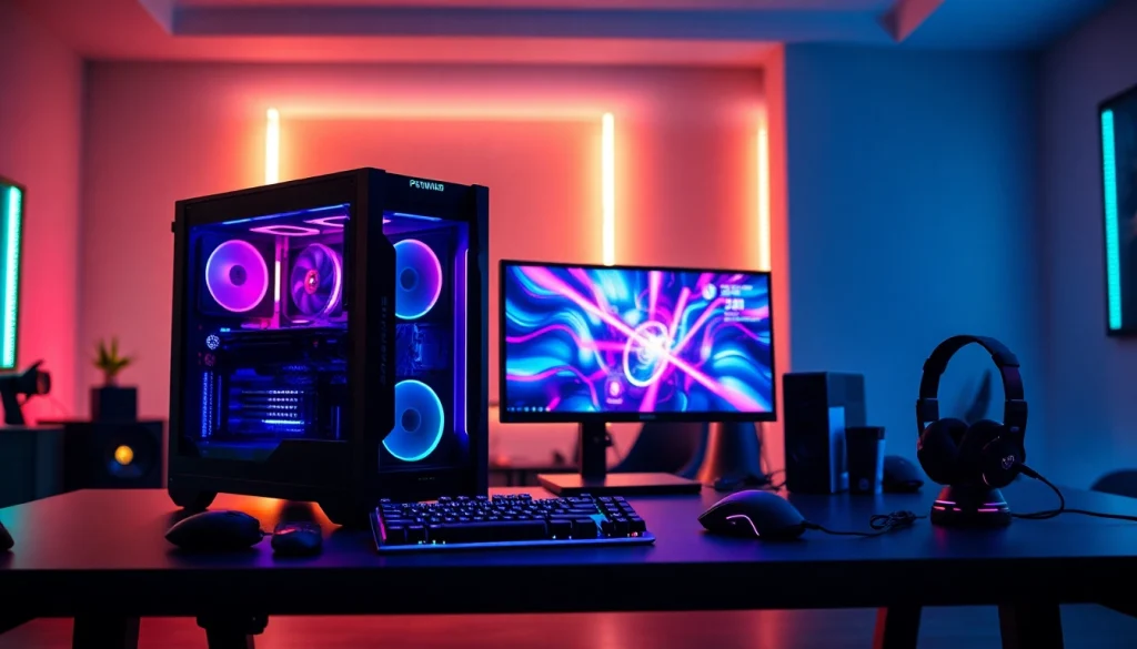 Engage with the innovative setup of 79king showcasing advanced gaming technology and accessories.