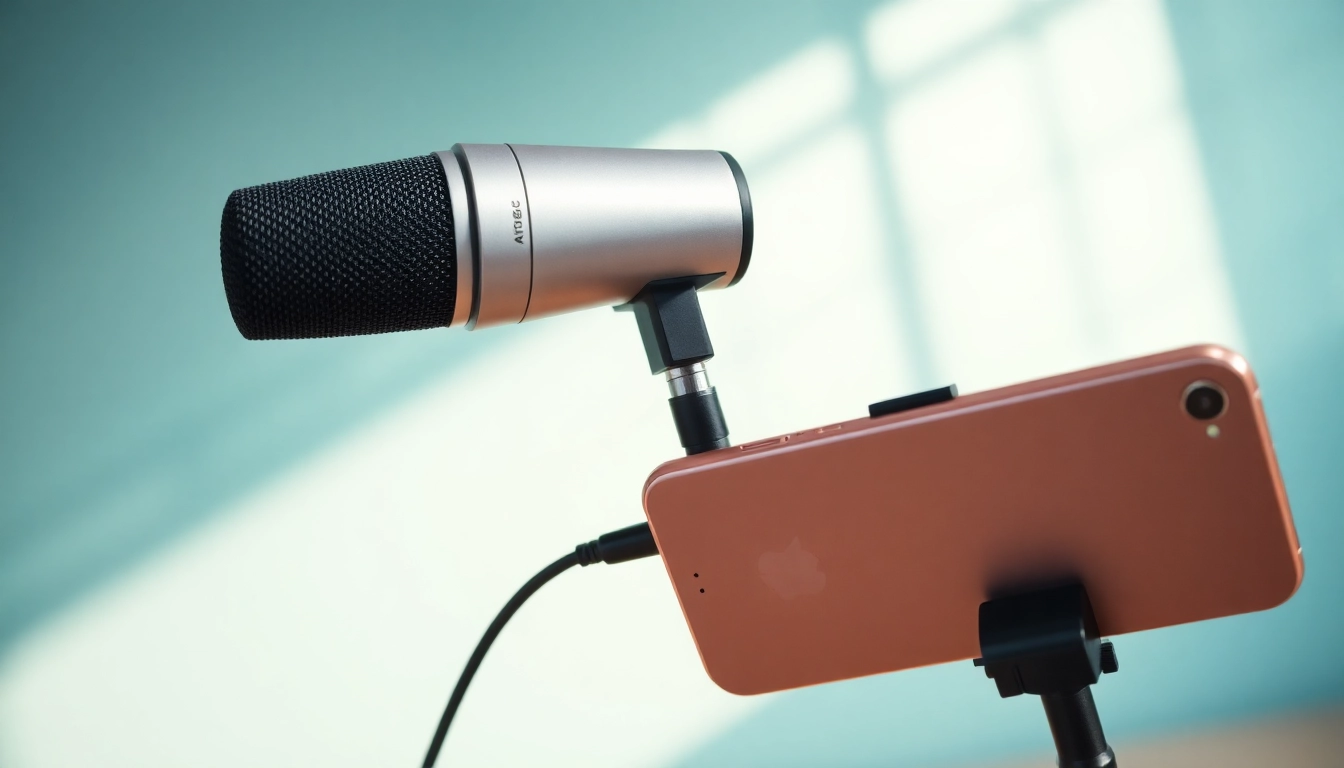 MV88 digital microphone showcased in a modern studio setting for high-quality audio recording.