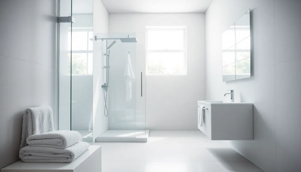 Erleben Sie die elegante Sonni Duschkabine mit modernem Design und klaren Linien in einem stilvollen Badezimmer.