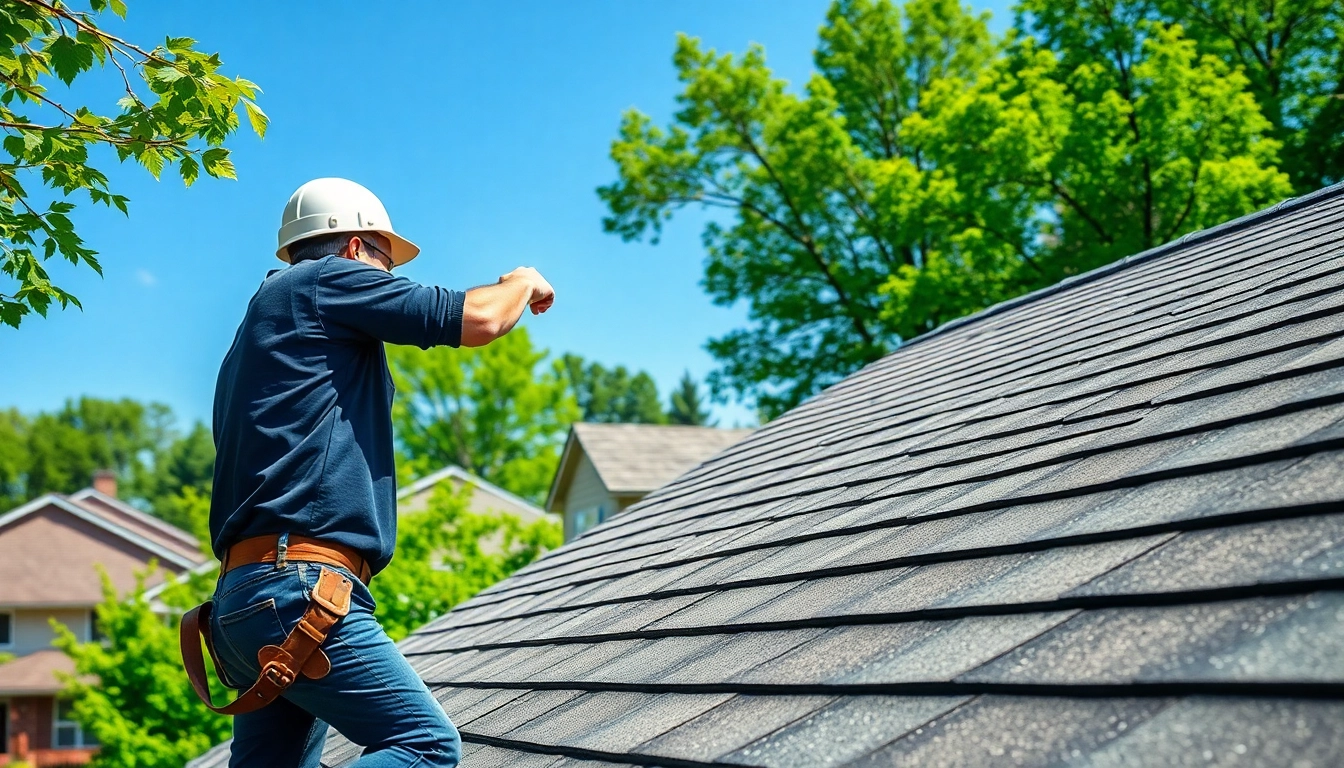 Discovering high-quality roofing solutions with an expert inspecting a residential roof.