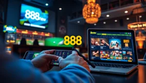 Engaging scene of 888new online betting interface showcasing dynamic games and secure USDT transactions.