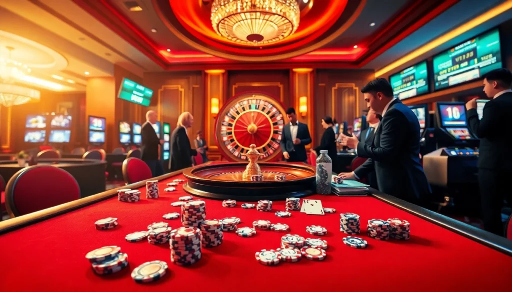 Experience the thrill of rr88it with a stylish casino scene featuring engaging games.