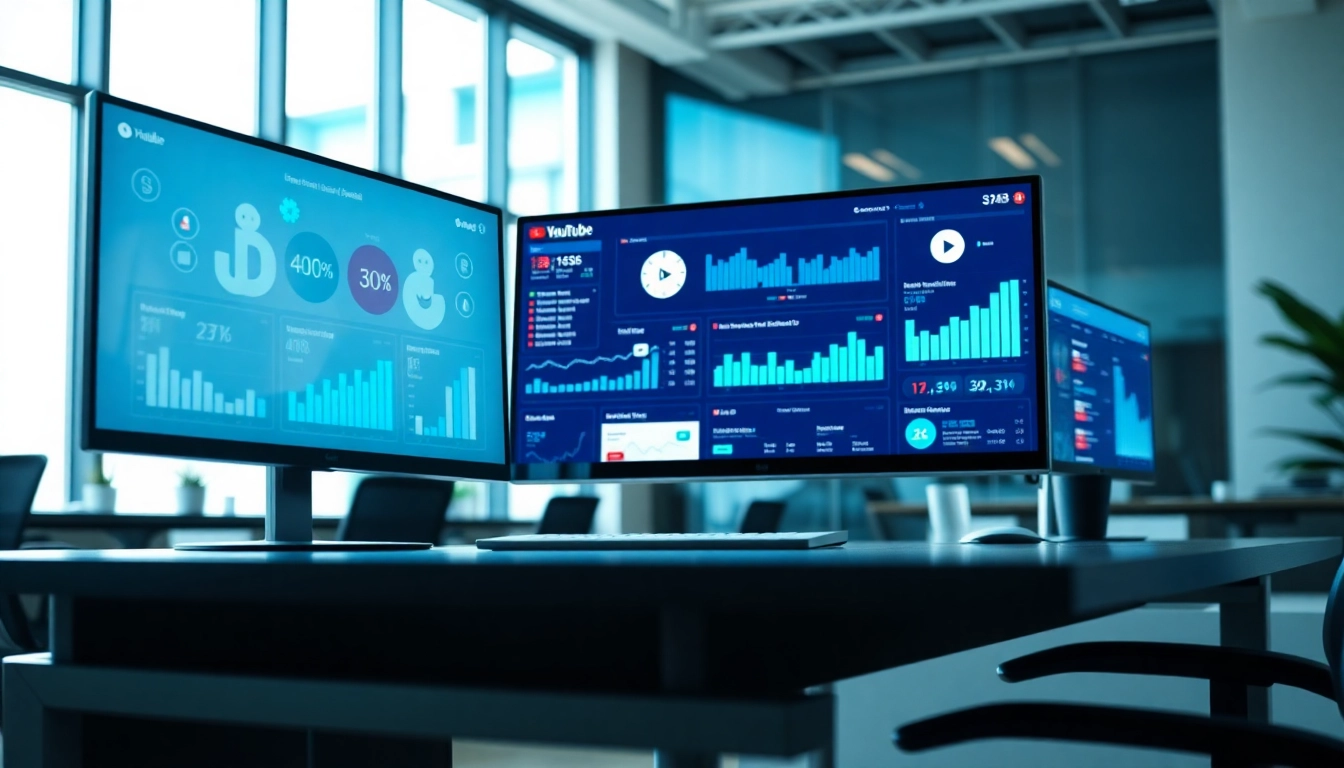 Visual representation of a youtube smm panel for effective social media management and analytics.