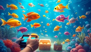 Engage in the thrilling game bắn cá đổi thưởng as colorful fish swim in the vibrant underwater world.