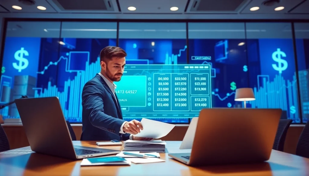 카드깡을 활용한 금융 거래를 설명하는 직장인의 모습