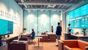 Transformative workspace featuring advanced translation technology, highlighting 有道翻译 in a professional setting.