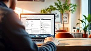 Create and customize a standout Resume Builder in a sophisticated office environment.